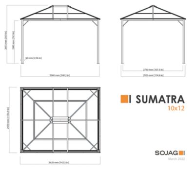 Image showing  10 ft. x 12 ft. Sumatra Gazebo