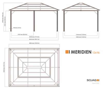 Image showing  Meridien 12 ft. x 16 ft. Gazebo