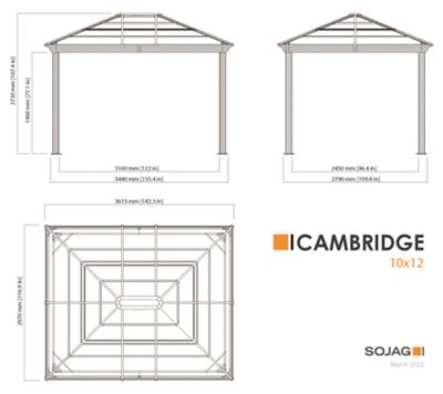 Image showing  Cambridge 10 ft. x 12 ft. Gazebo