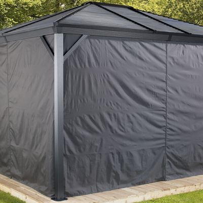 Image showing  Grey Curtains for Ventura Gazebo, 10 ft. x 10 ft., Polyester, Outdoor Shades