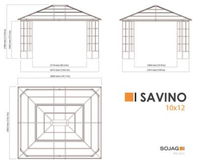 Image showing  Savino 10 ft. x 12 ft. Gazebo