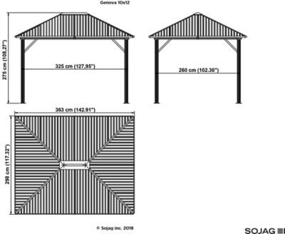 Image showing  Genova 10 ft. x 12 ft. Gazebo