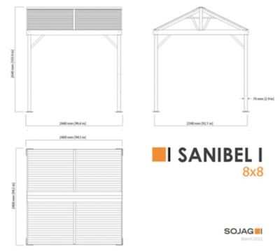 Image showing  8 ft. x 8 ft. Sanibel I Gazebo