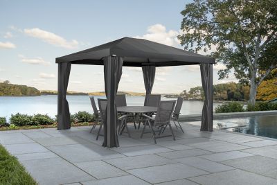 Image showing  Black Curtains for Monteserra Gazebo, 10 ft. x 12 ft., Poly