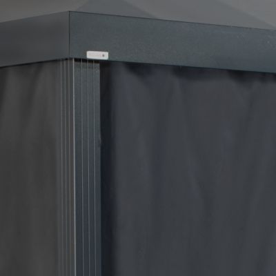 Image showing 5 th Sojag Black Curtains for Monteserra Gazebo, 10 ft. x 12 ft., Poly