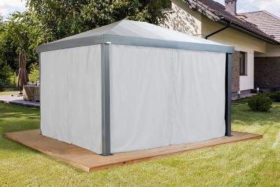 Image showing  White Curtain for Monteserra Gazebo, 10 ft. x 12 ft., Poly
