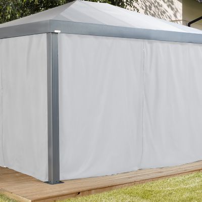 Image showing  White Curtain for Monteserra Gazebo, 10 ft. x 12 ft., Poly