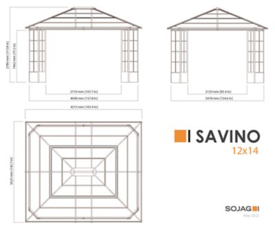 Image showing  Savino 12 ft. x 14 ft. Gazebo