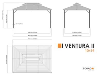 Image showing  Ventura II 10 ft. x 14 ft. Gazebo