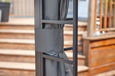 Image showing 6 th Sojag Turia Grey Polyester Curtains 10 ft. x 12 ft.