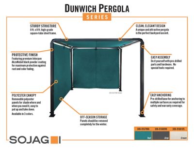 Image showing 10 th Sojag Dunwich 8 ft. x 8 ft. Gazebo, 308-9168099