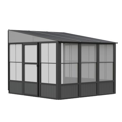 Image showing 1 th Sojag Charleston 10 x 10ft. Wall-Mounted Solarium