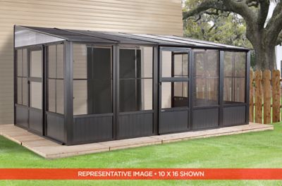 Image showing 7 th Sojag Charleston 10 x 10ft. Wall-Mounted Solarium