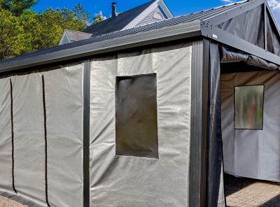 Image showing  Samara Enclosure Kit for 12 ft. x 20 ft. Carports, Dark Grey