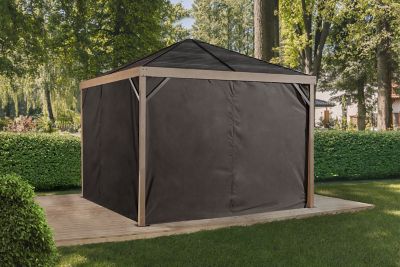 Image showing  Sanibel Brown Polyester Curtains 10 ft. x 10 ft.