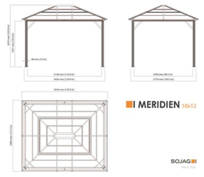 Image showing  10 ft. x 12 ft. Meridien Gazebo