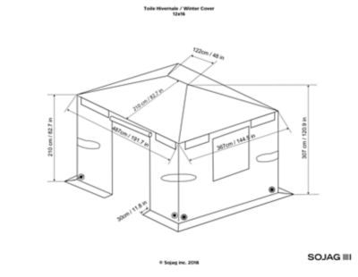 Image showing  12 x 16ft. Outdoor Shade Cover, Grey