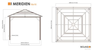 Image showing  Meridien 10 ft. x 10 ft. Gazebo