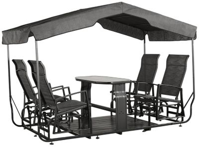 Sojag Charcoal Houston 4-Seater Glider Swing