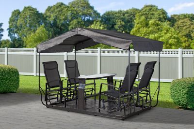 Image showing 8 th Sojag Charcoal Houston 4-Seater Glider Swing