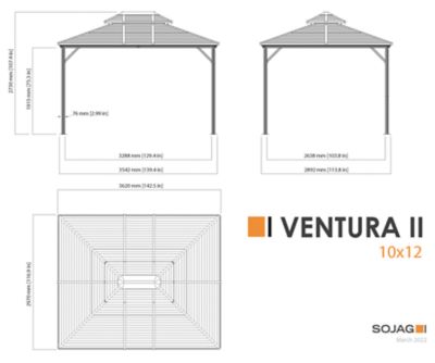 Image showing  Ventura II 10 ft. x 12 ft. Gazebo