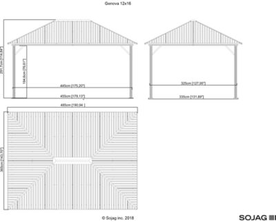 Image showing  Genova 12 ft. x 16 ft. Gazebo