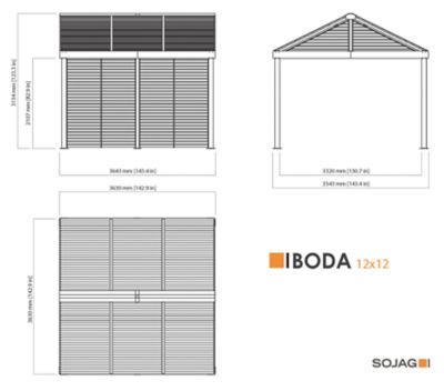 Image showing  Boda, 12 ft. x 12 ft. Gazebo