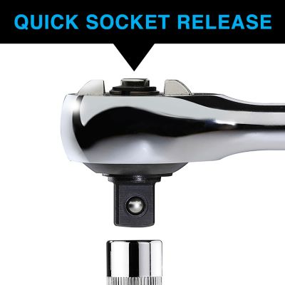 Image showing  1/4 in. Drive Gearless Ratchet with Socket Quick Release