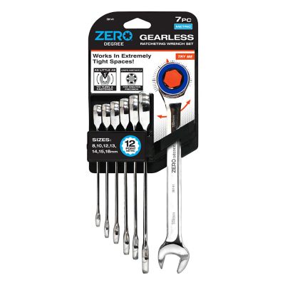 Zero Degree 7 pc. Gearless Ratcheting Wrench Set - Metric, 38141