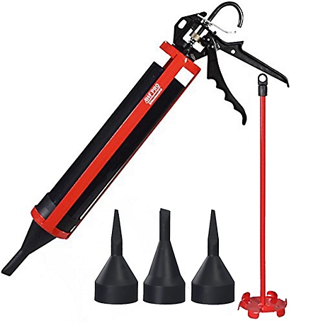 AWF PRO 32 oz. Mortar Pointing and Grout Caulk Gun with 12:1 Thrust and 4 Replacement Tips