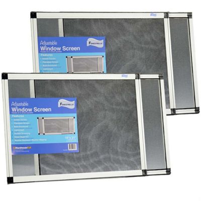 Fenestrelle 15 in. x 21 in. 4 Expandable Fiberglass Window Screens & Storage Bags, Adjustable Openings, 2 pc.