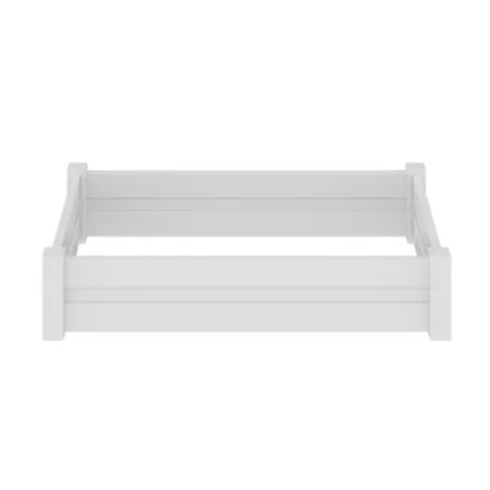 Barrette Outdoor Living White Raised Garden Bed 3 ft x 6 ft White Fence Post Braces & Accessories