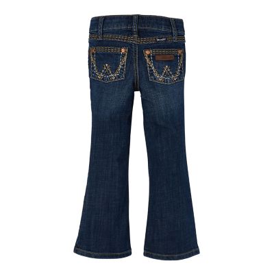 Image showing 1 th Wrangler Girls' Classic Fit Low-Rise Premium Patch Jeans