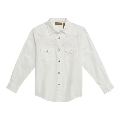 Wrangler Girls' Western Long-Sleeve Snap-Front Shirt