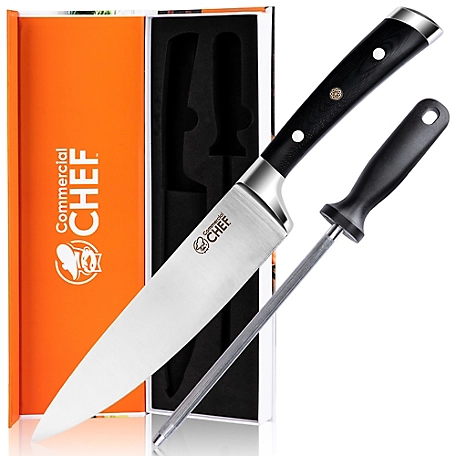 Commercial Chef Professional 8 Chef Knife - G10 Handle - with