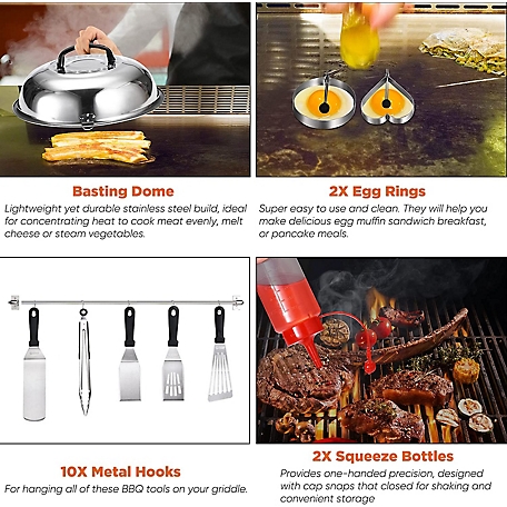 36Pcs Heavy Duty Grilling Accessories Kit, Grilling Gifts for Men Dad  Birthday Gift, Stainless Steel Grill Tools Accessories with Aluminum Case  for