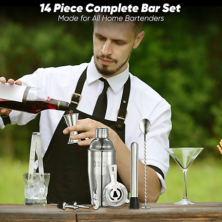 Modern Bar Kit Set, Stainless Bar Set