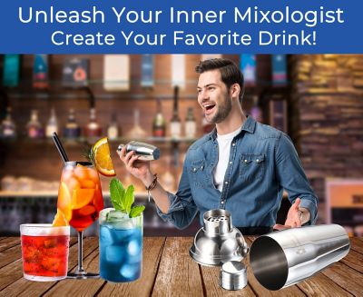 Image showing  Stainless Steel 25 oz. (750Ml) Cocktail Shaker with Built-In Strainer, TMCKSH