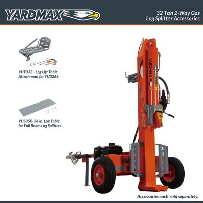 Image showing  32-Ton Gas-Powered Log Splitter, 2-Way Full Beam, Briggs & Stratton Engine