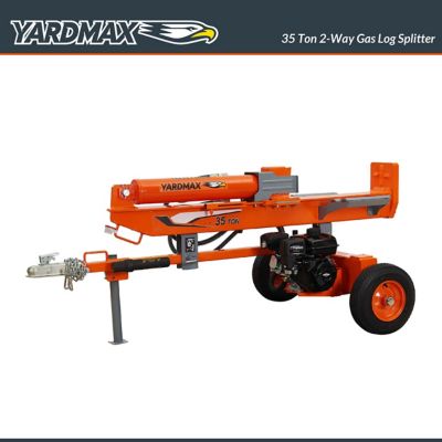 YARDMAX 35-Ton Gas-Powered Log Splitter, 2-Way Full Beam, Briggs & Stratton Engine