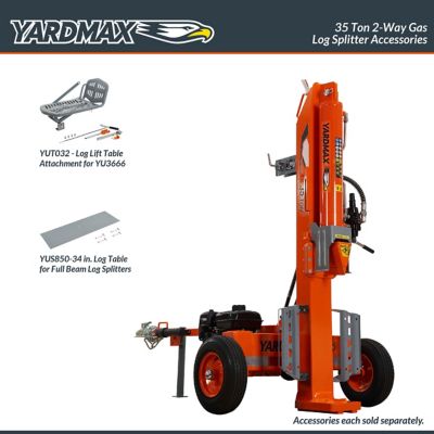 Image showing  35-Ton Gas-Powered Log Splitter, 2-Way Full Beam, Briggs & Stratton Engine
