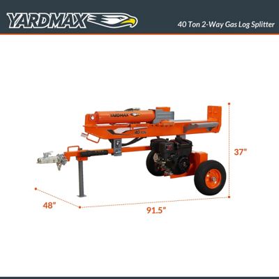 Image showing  40-Ton Gas-Powered Log Splitter, 2-Way Full Beam, Briggs & Stratton Engine