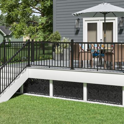 Image showing 5 th FREESTYLE 2 ft. x 4 ft. Freesia Decorative Screen Panel, Black