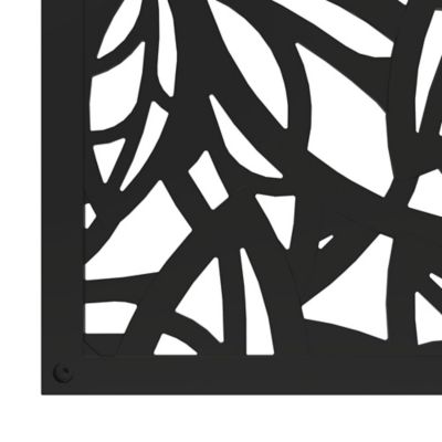 Image showing 7 th FREESTYLE 2 ft. x 4 ft. Freesia Decorative Screen Panel, Black