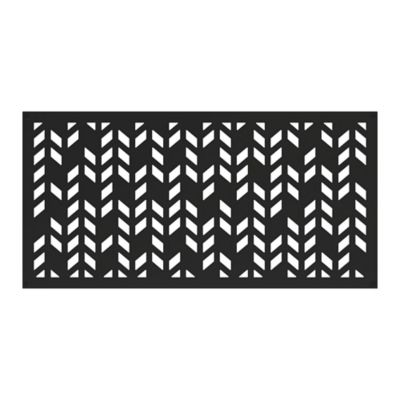 Barrette Outdoor Living 2 ft. x 4 ft. Aztek Black Decorative Screen Panel