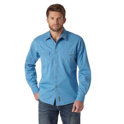 Wrangler Men's Retro Western Long-Sleeve Button-Down Shirt