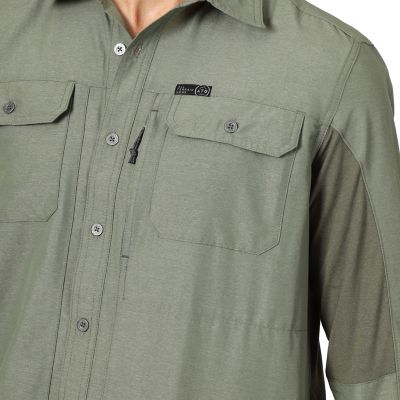 Image showing Wrangler Men's ATG Mix Material Button-Down Shirt