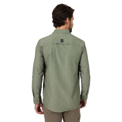 Image showing 1 th Wrangler Men's ATG Mix Material Button-Down Shirt