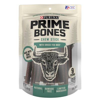 Prime Bones Purina Chew Stick with Grass-Fed Beef, 9.3 oz. Pouch