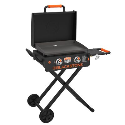 Blackstone 2-Burner Propane Gas Griddle Cart with Hood, 24,000 BTU, 22 in., 1935